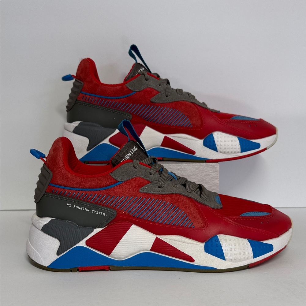 Puma RS-X Retro Red Steel Gray Indigo Mens Sz 9.5 style 371511 01
